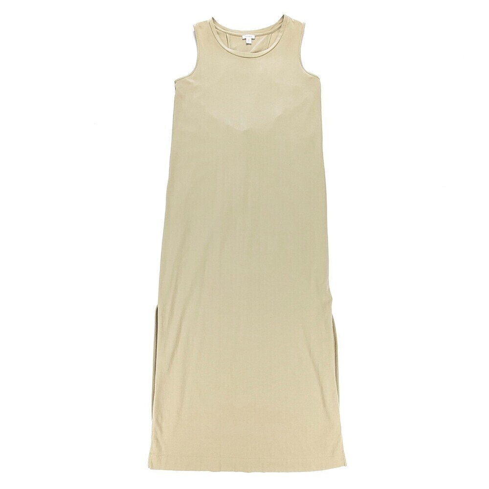 CUYANA Drape Back Midi Tank Dress Womens Medium Organic Pima Modal Sage Khaki